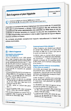 État d’urgence et plan Vigipirate