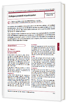 Distinguer proximité et participation