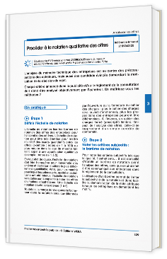 Procéder à la notation qualitative et financière des offres