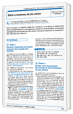 Établir un bordereau de prix unitaire