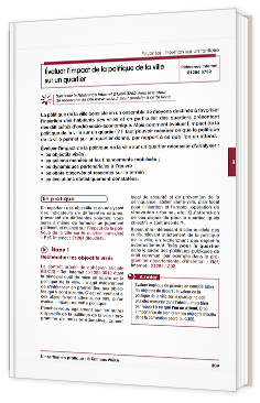 Évaluer l'impact de la politique de la ville sur un quartier
