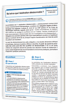Qu’est-ce que l’obstination déraisonnable ?