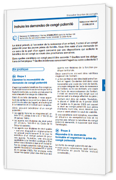 Instruire les demandes de congé paternité