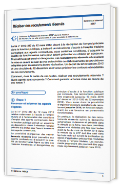 Réaliser des recrutements réservés