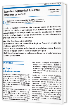Recueillir et exploiter des informations concernant un résident 